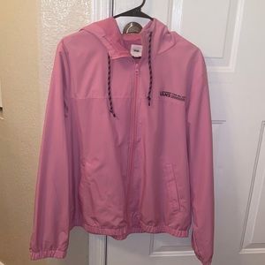 Pink vans windbreaker jacket